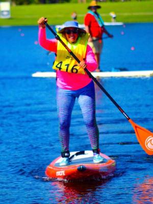 Ximena paddle boarding competition